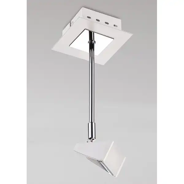 Filippo Telescopic Spot Light 1 Light 5W 3000K, 450lm, Matt White Polished Chrome, 3yrs Warranty