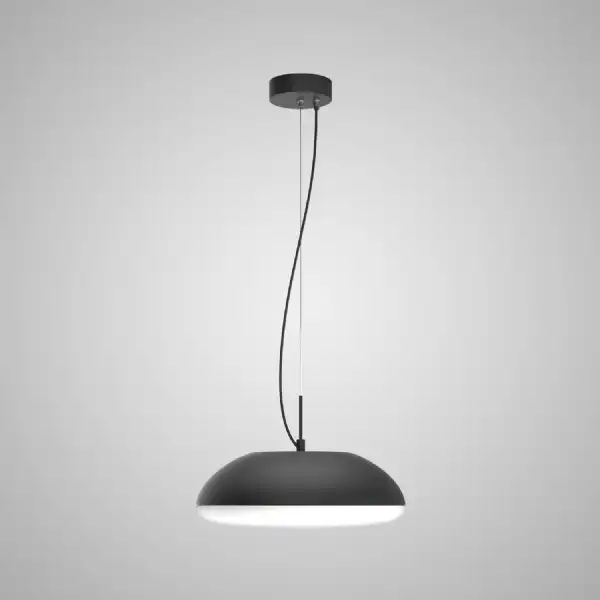 Kazz Pendant 38cm Round, 4 x E27 (Max 20W LED), Black