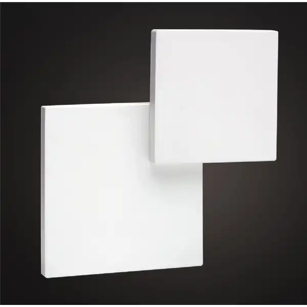 Tahiti Wall Light Squares 5W LED 3000K Matt White, 285lm, 3yrs Warranty