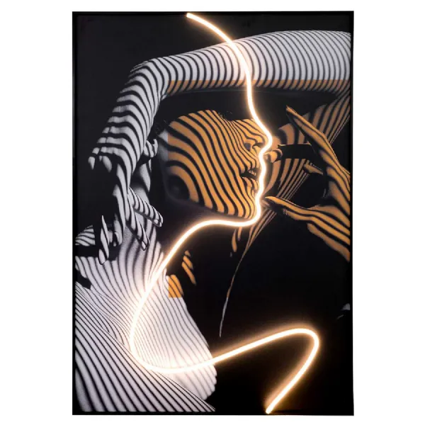 LED Striped Vogue Lady Light Up Wall Art