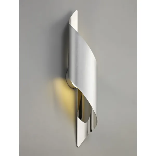 Chichester Wall Lamp Large, 1 x 8W LED, 3000K, 640lm, Silver Polished Chrome, 3yrs Warranty