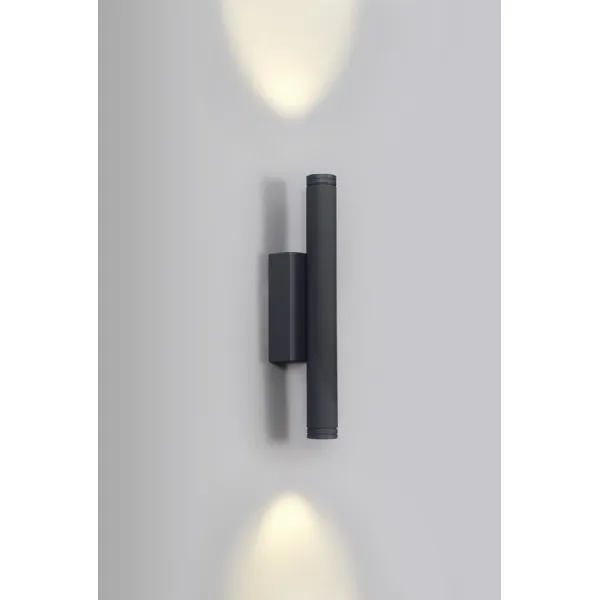 Redhill Wall Lamp, 2 x 3W LED, 3000K, 300lm, IP54, Dark Grey, 3yrs Warranty