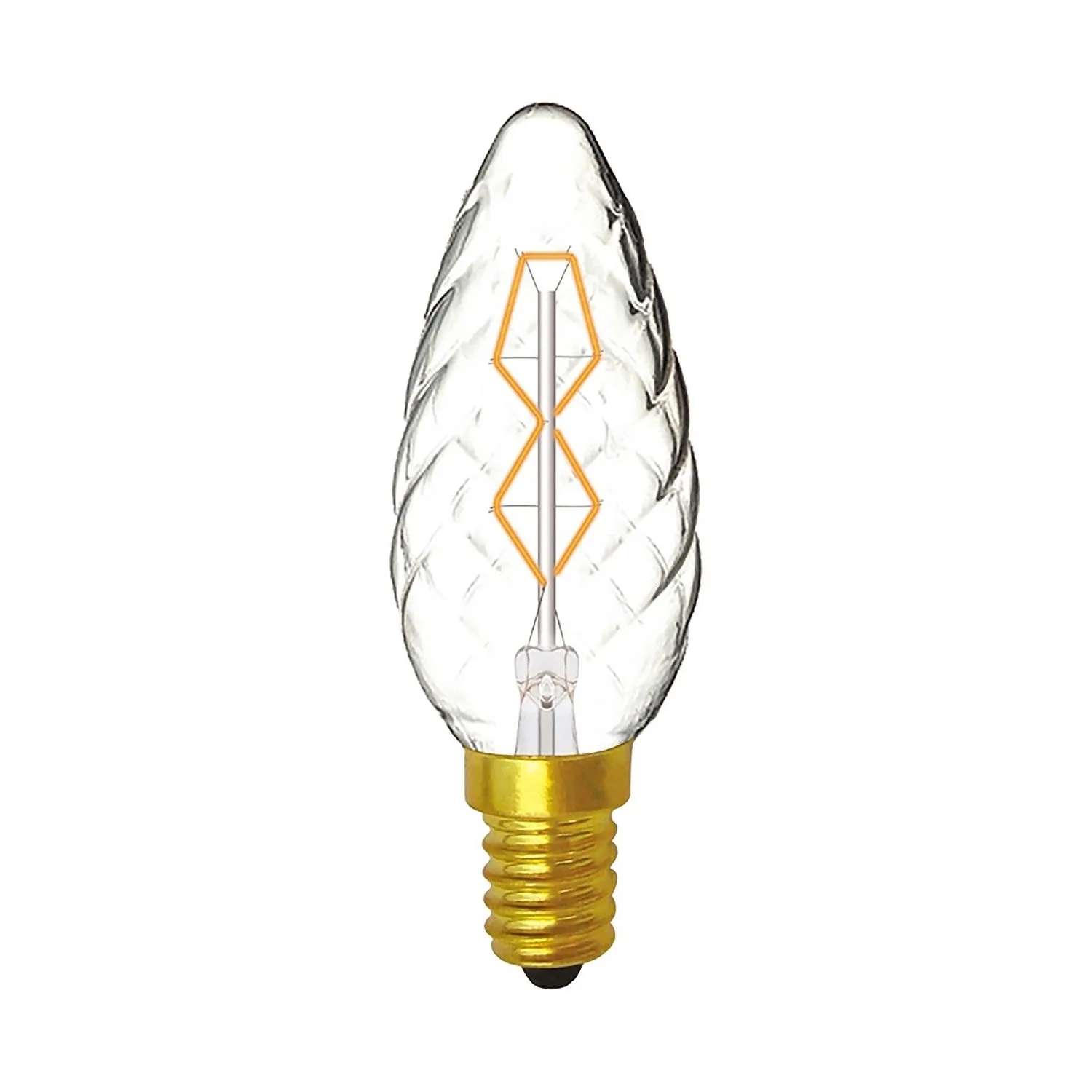 Rustica Candle Twisted S E14 Clear 40W (100 10)