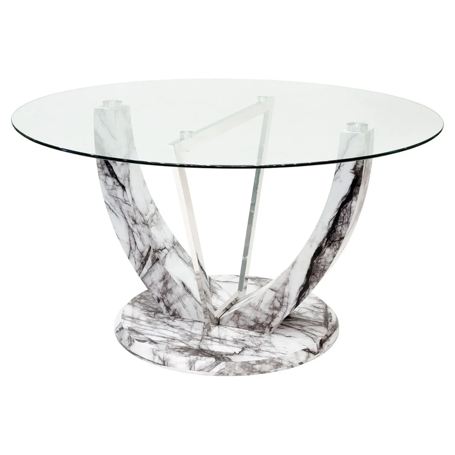 Jericho Marble Style Round Dining Table