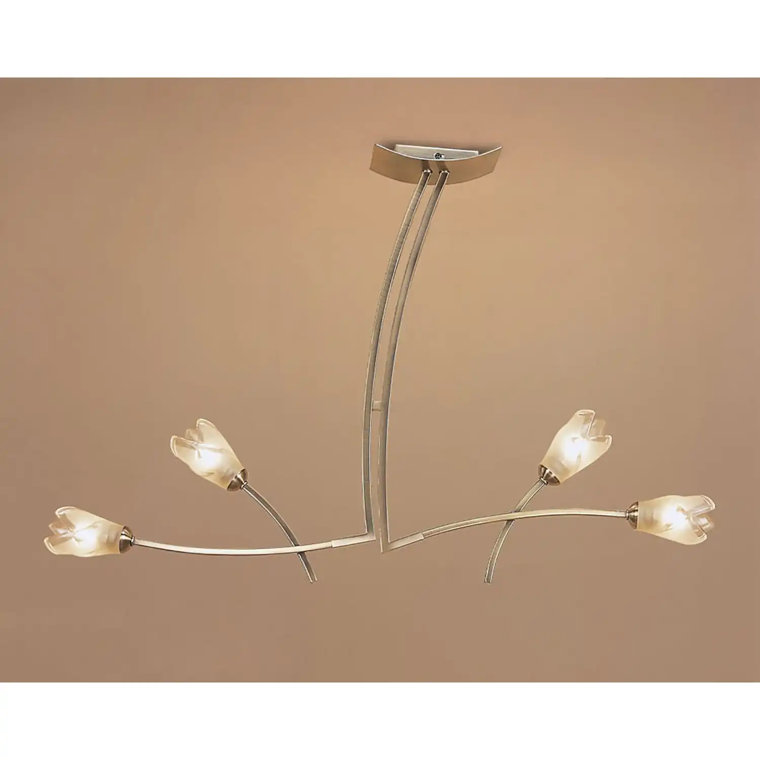 Pietra Linear Pendant 2 Arm 4 Light G9, Antique Brass