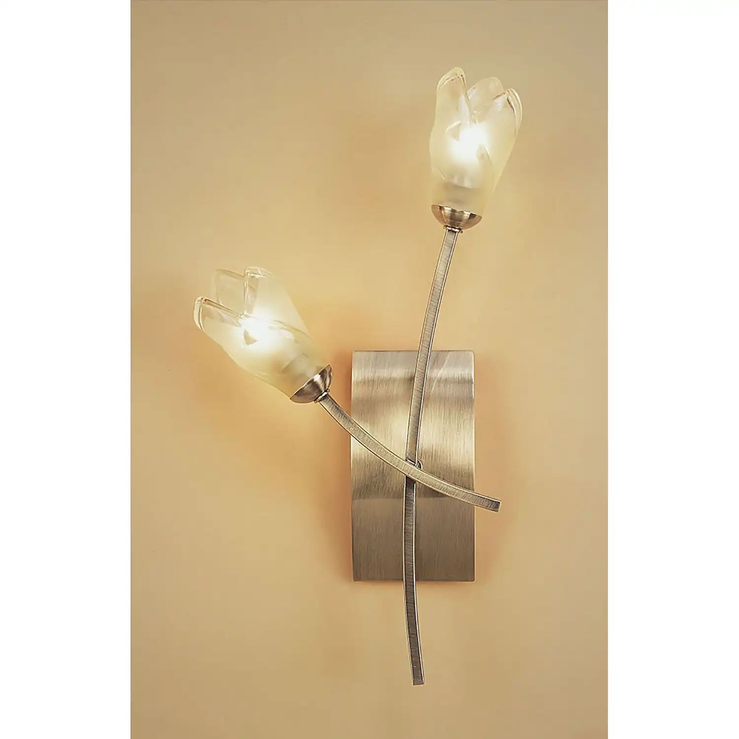 Pietra Wall Lamp Switched 2 Light G9, Antique Brass