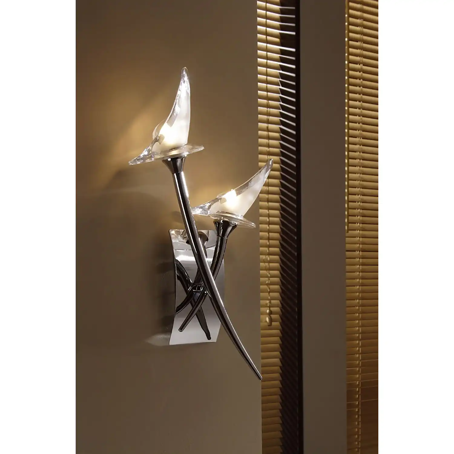 Flavia Wall Lamp Switched 2 Light G9, Polished Chrome