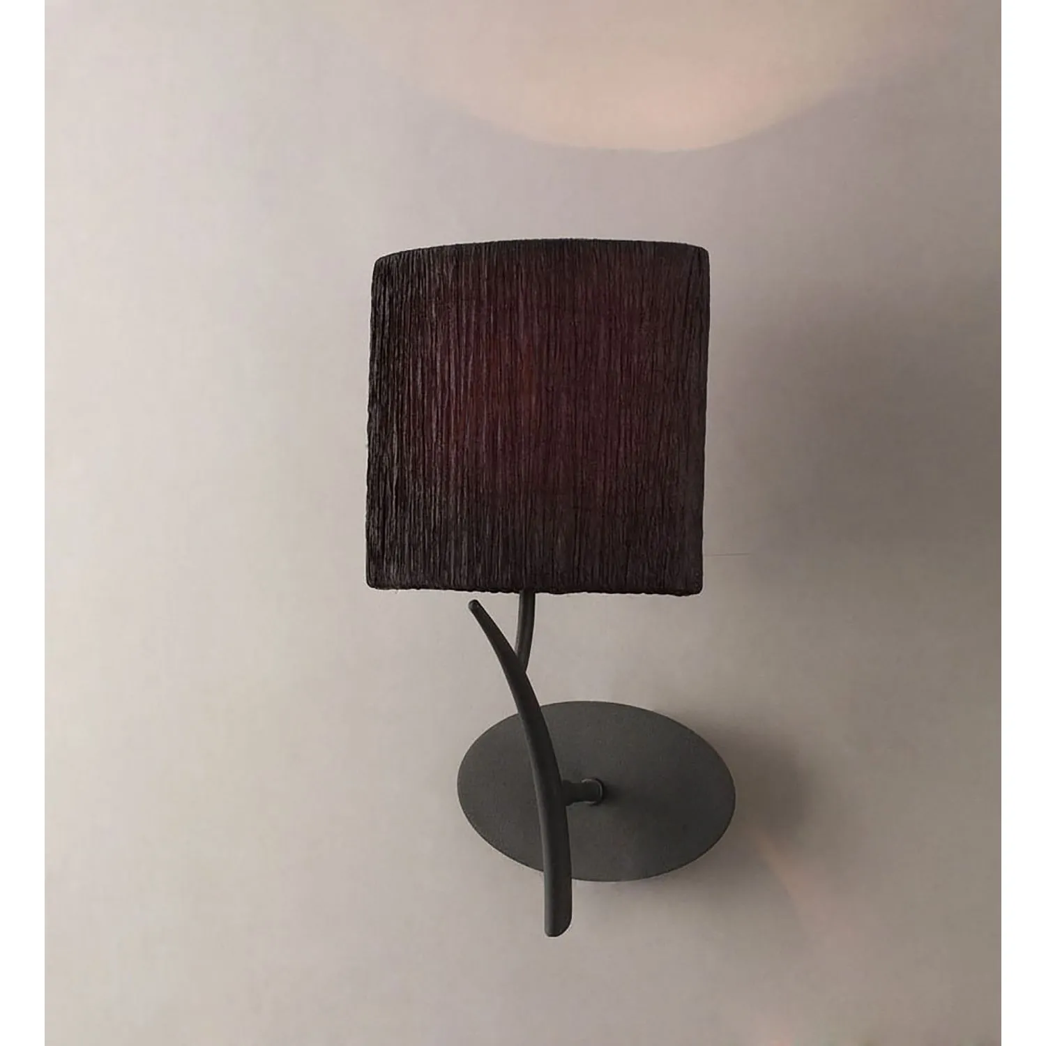 Eve Wall Lamp 1 Light E27, Anthracite With Black Oval Shade