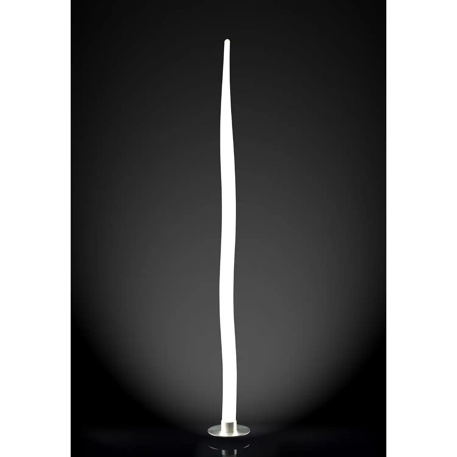 Estalacta Floor Lamp 1 Light GU10 Indoor Outdoor IP44, Silver Opal White