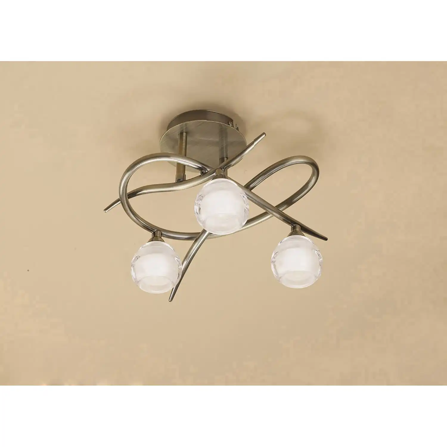 Loop Ceiling 3 Light G9 ECO, Antique Brass