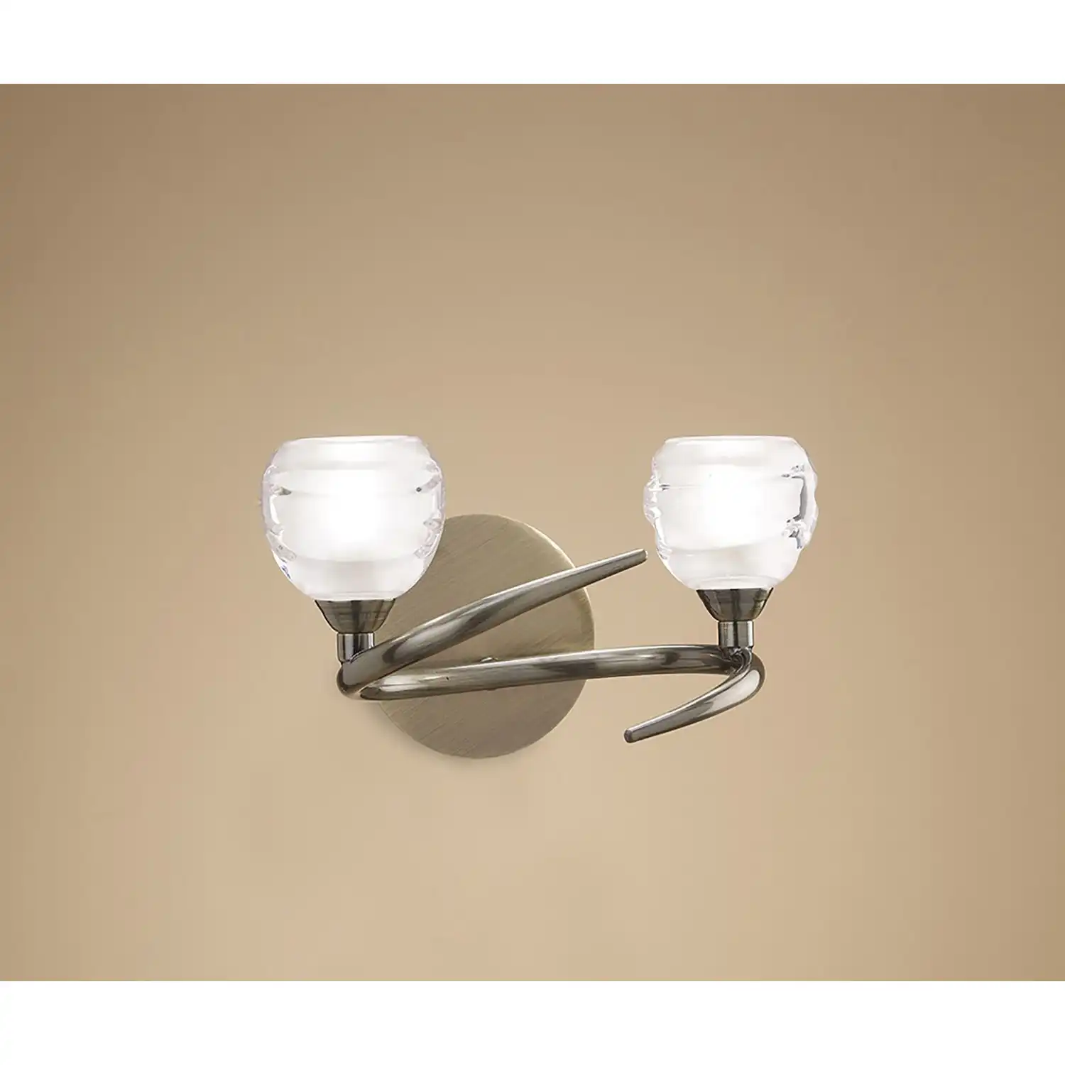 Loop Wall Lamp 2 Light G9 Antique Brass