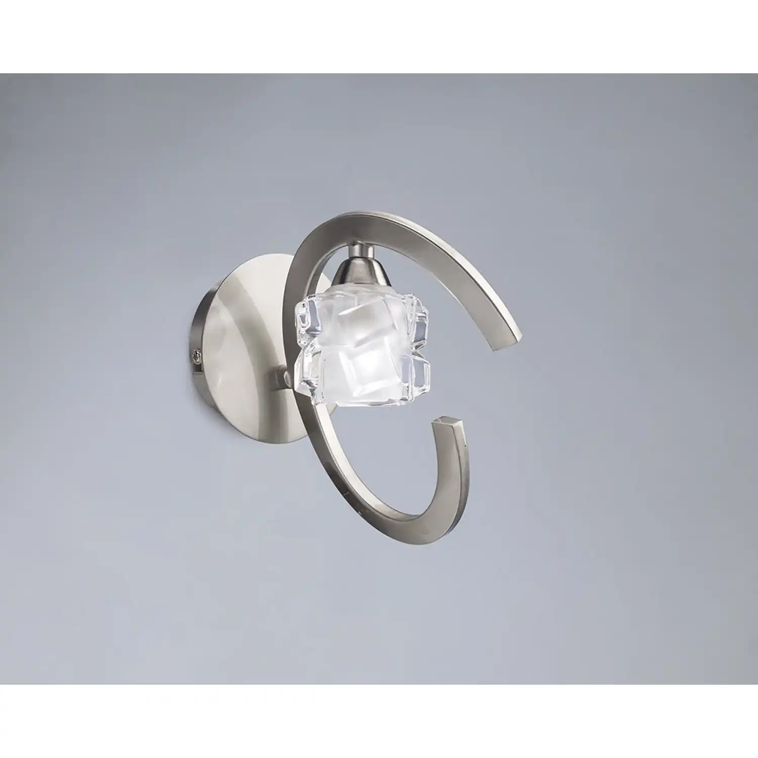 Ice Wall Lamp 1 Light G9 ECO, Satin Nickel