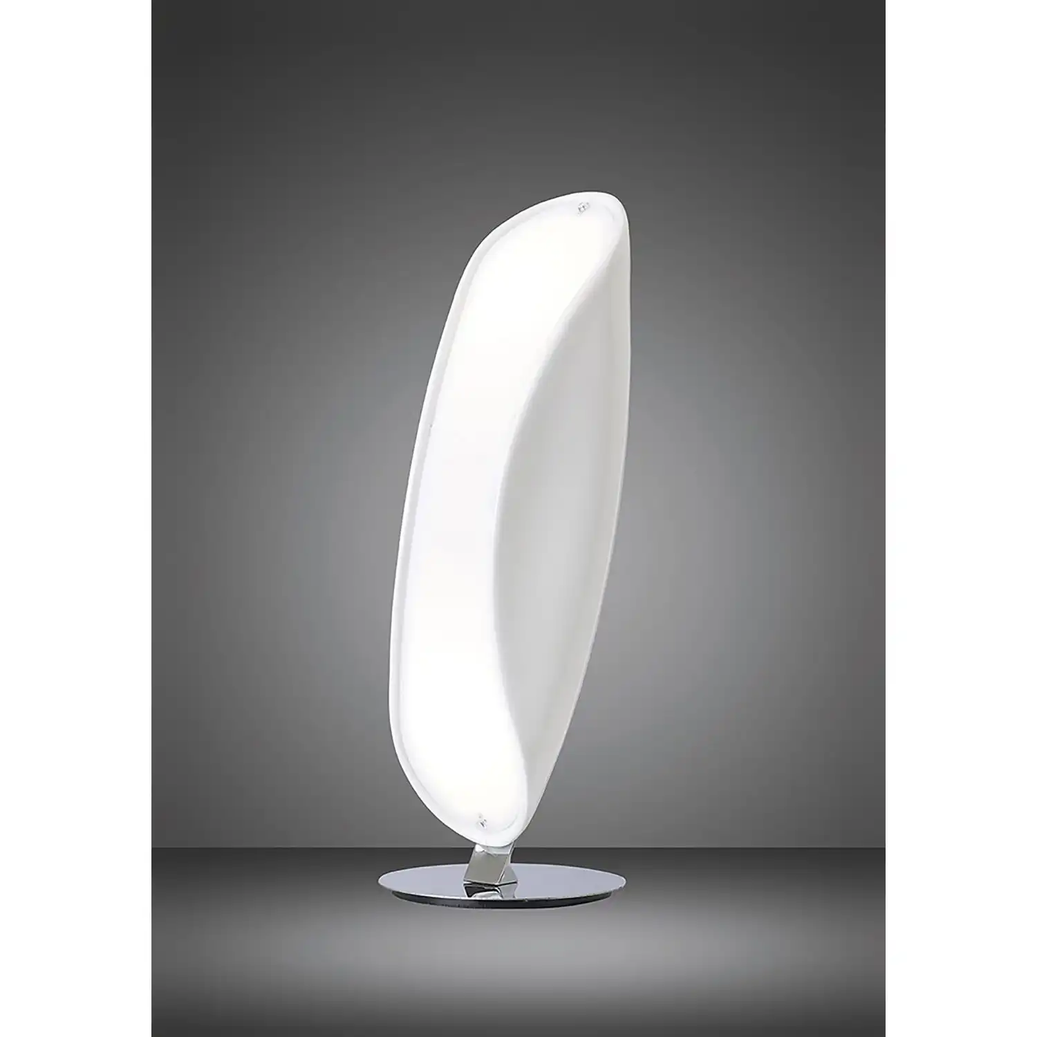 Pasion Table Lamp 2 Light E27, Gloss White White Acrylic Polished Chrome, CFL Lamps INCLUDED