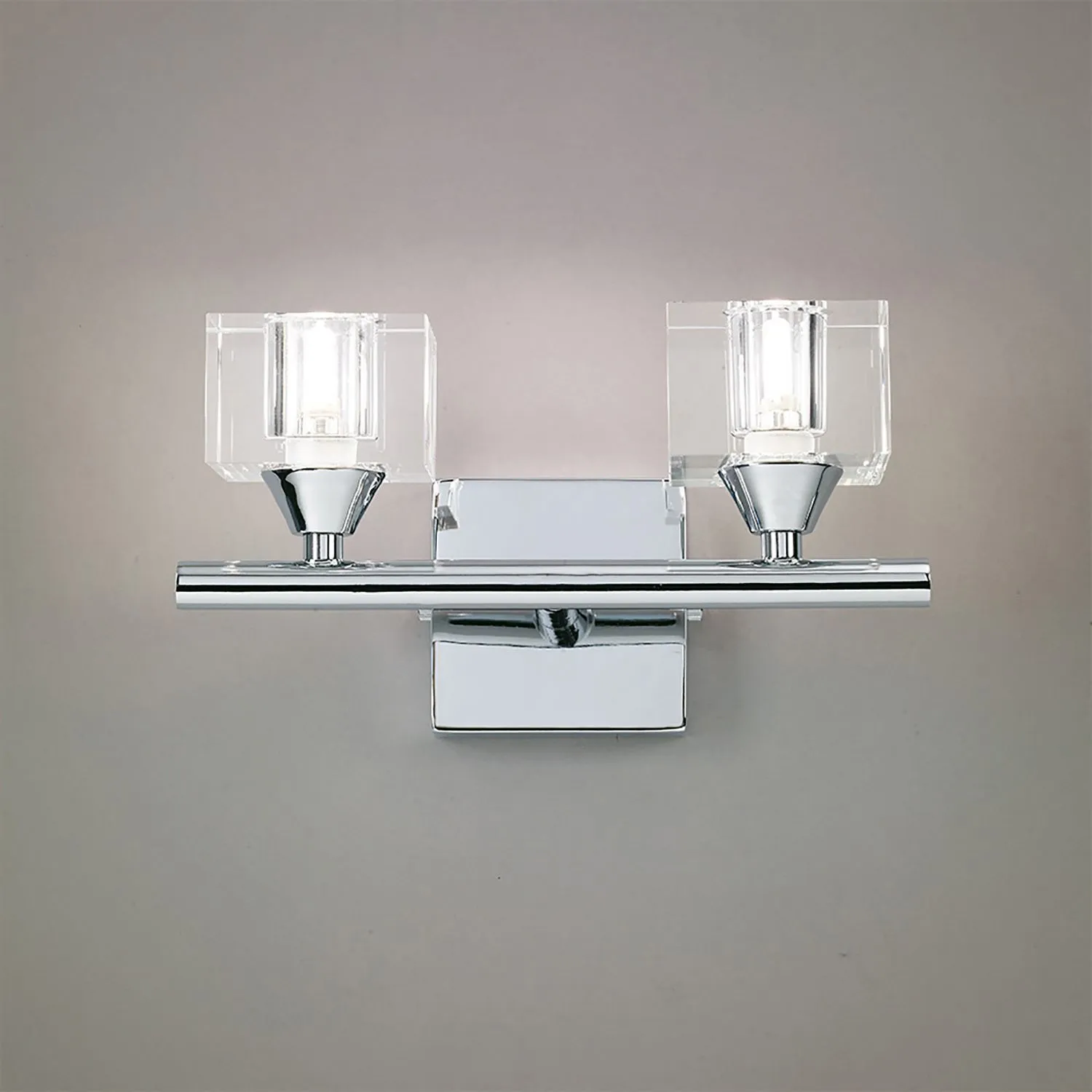 (0004 030) Cuadrax Wall Lamp Switched 2 Light G9, Polished Chrome