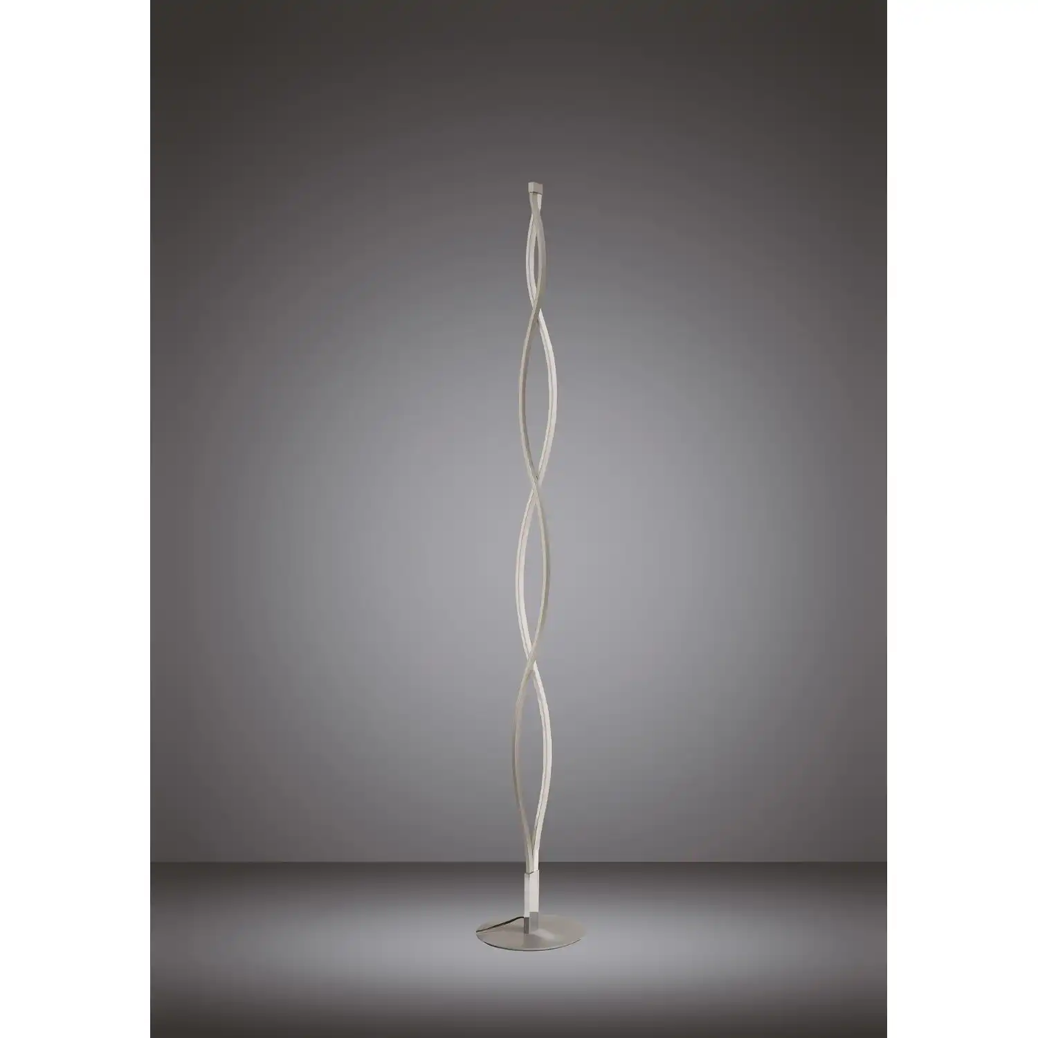 Sahara XL Floor Lamp 28W LED 3000K, 2200lm, Dimmable Silver Frosted Acrylic Polished Chrome, 3yrs Warranty