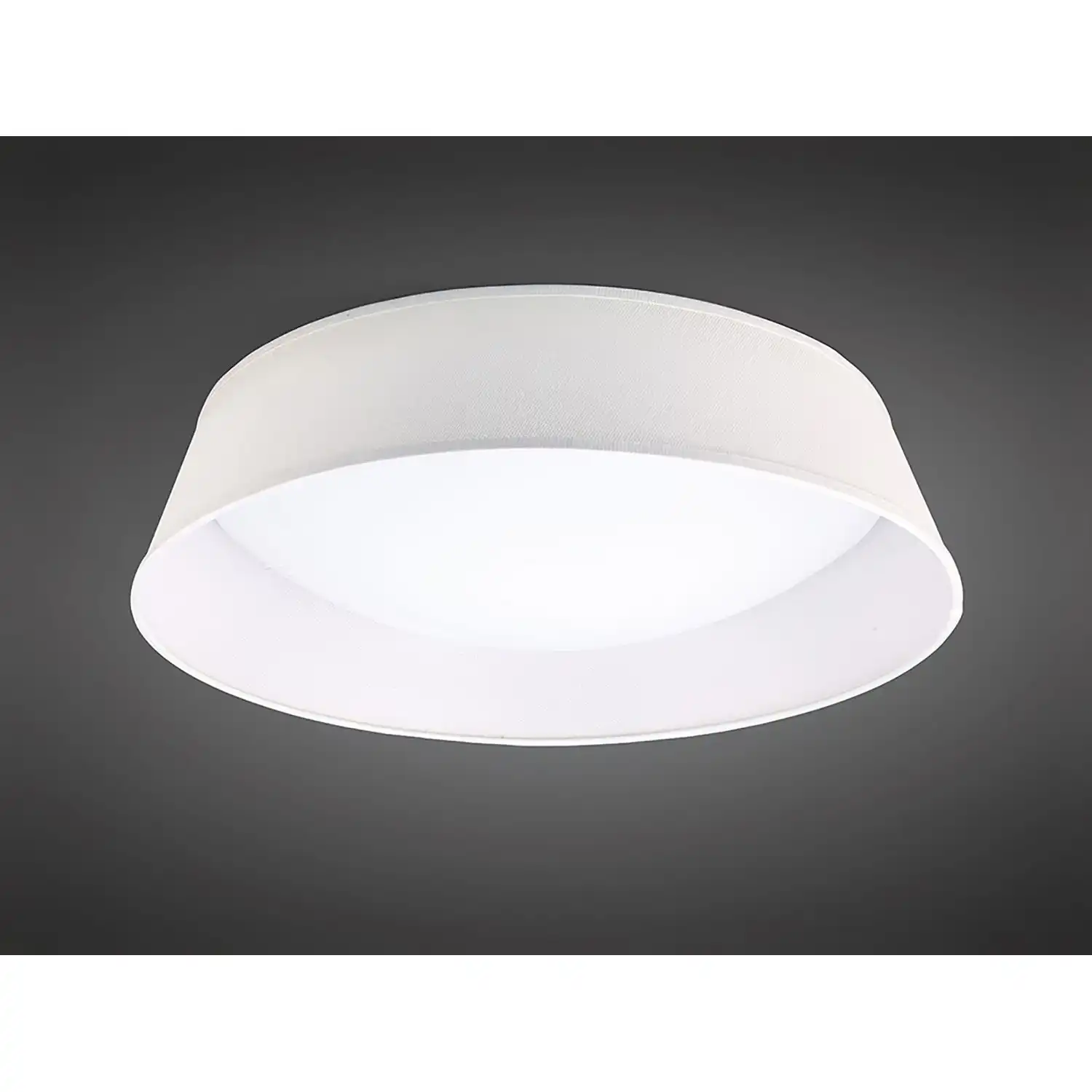 Nordica Flush Ceiling 30W LED 60CM Off White 3000K, 3000lm, White Acrylic With Ivory White Shade, 3yrs Warranty