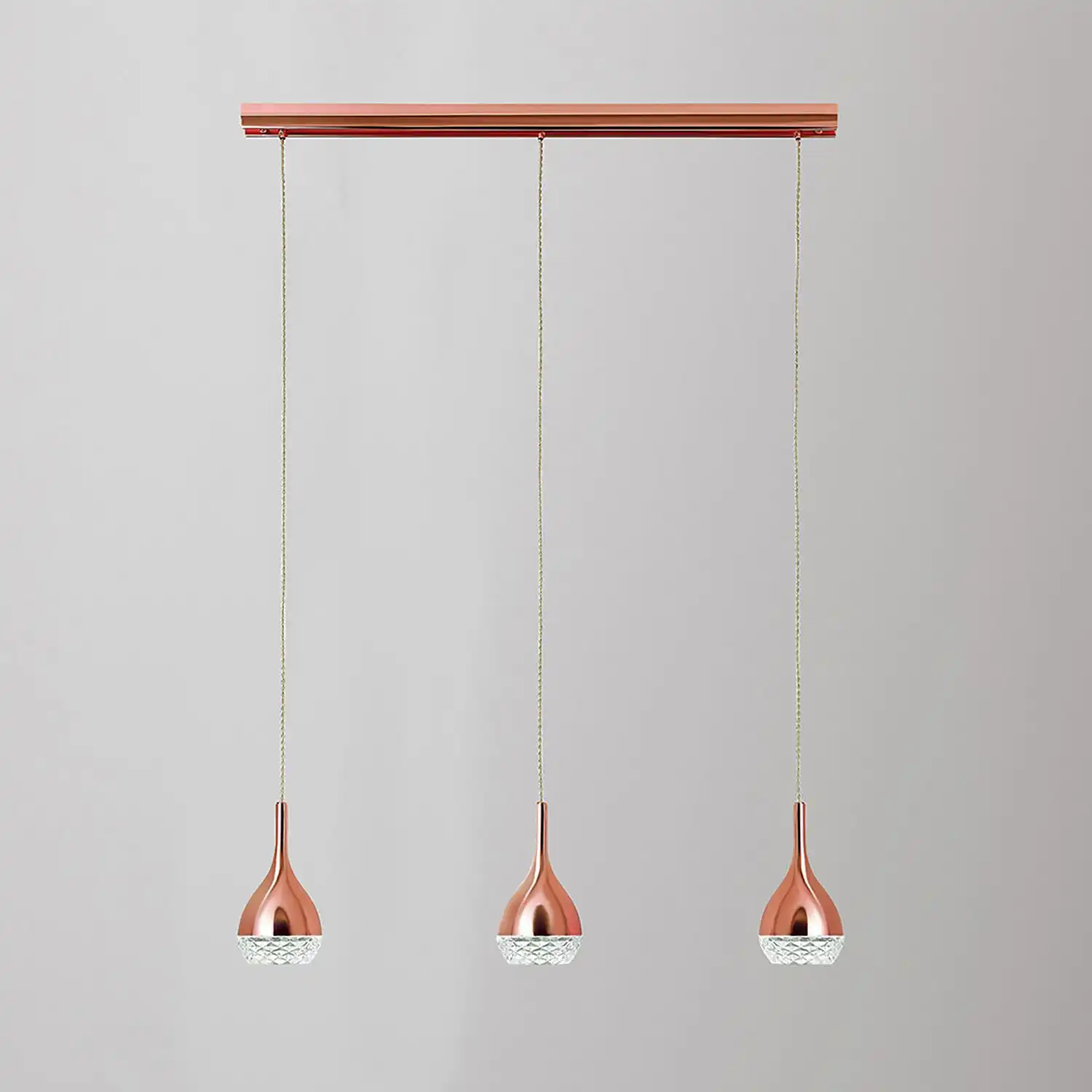 Khalifa Linear Pendant 3 Light GU10 Line Copper