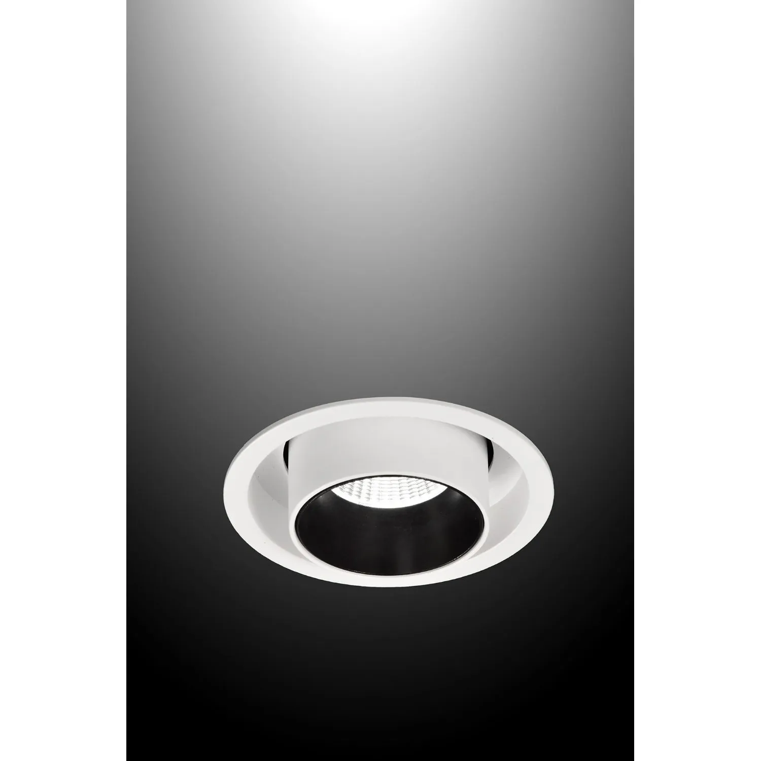 Garda Retractable Recessed Swivel Spotlight, 12W, 4000K, 1080lm, Matt White And Black, Cut Out 95mm, Driver Included, Driver Included, 3yrs Warranty