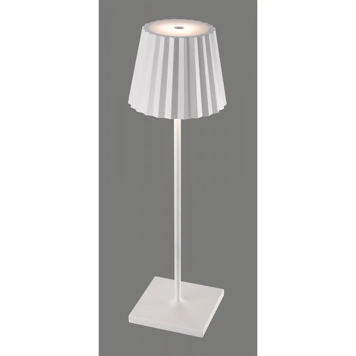 K2 Table Lamp, 2.2W LED, 3000K, 188lm, IP54, USB Charging Cable Included, White, 3yrs Warranty