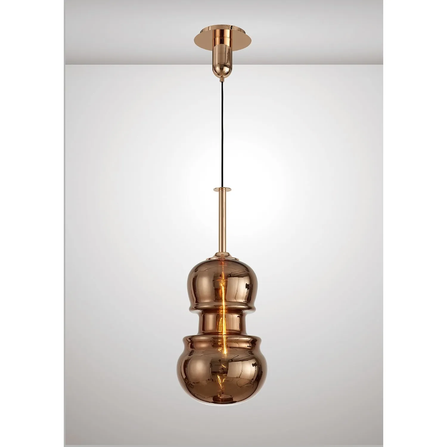 Sonata Pendant 29cm Round, 1 x E27, Copper