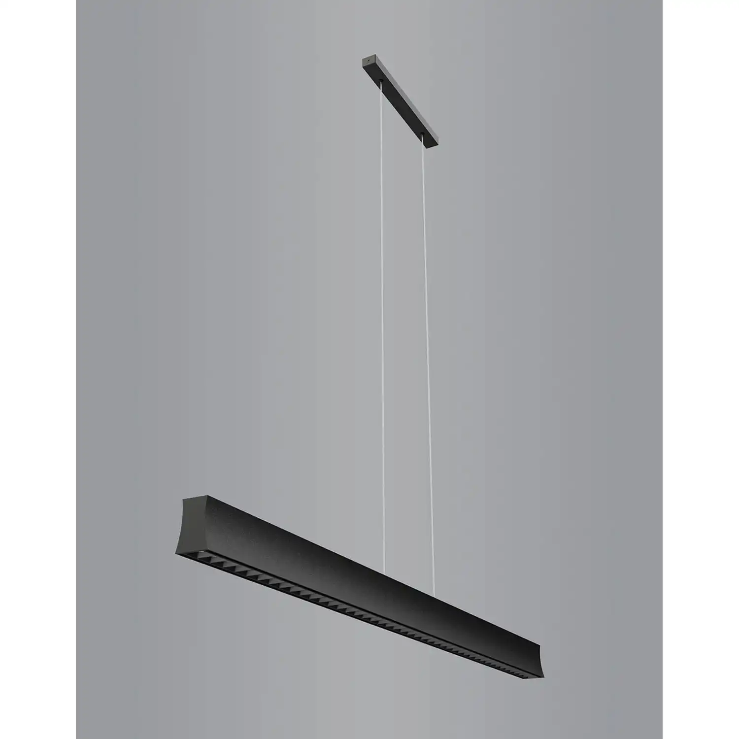 Hanok Linear Pendant 45deg, 38W LED, 3000K, 2650lm, Black, 3yrs Warranty