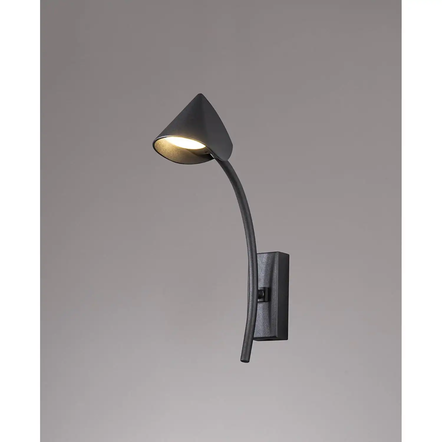 Capuccina 1 Light Wall Lamp, 7W LED, 3000K, 630lm, Black, 3yrs Warranty