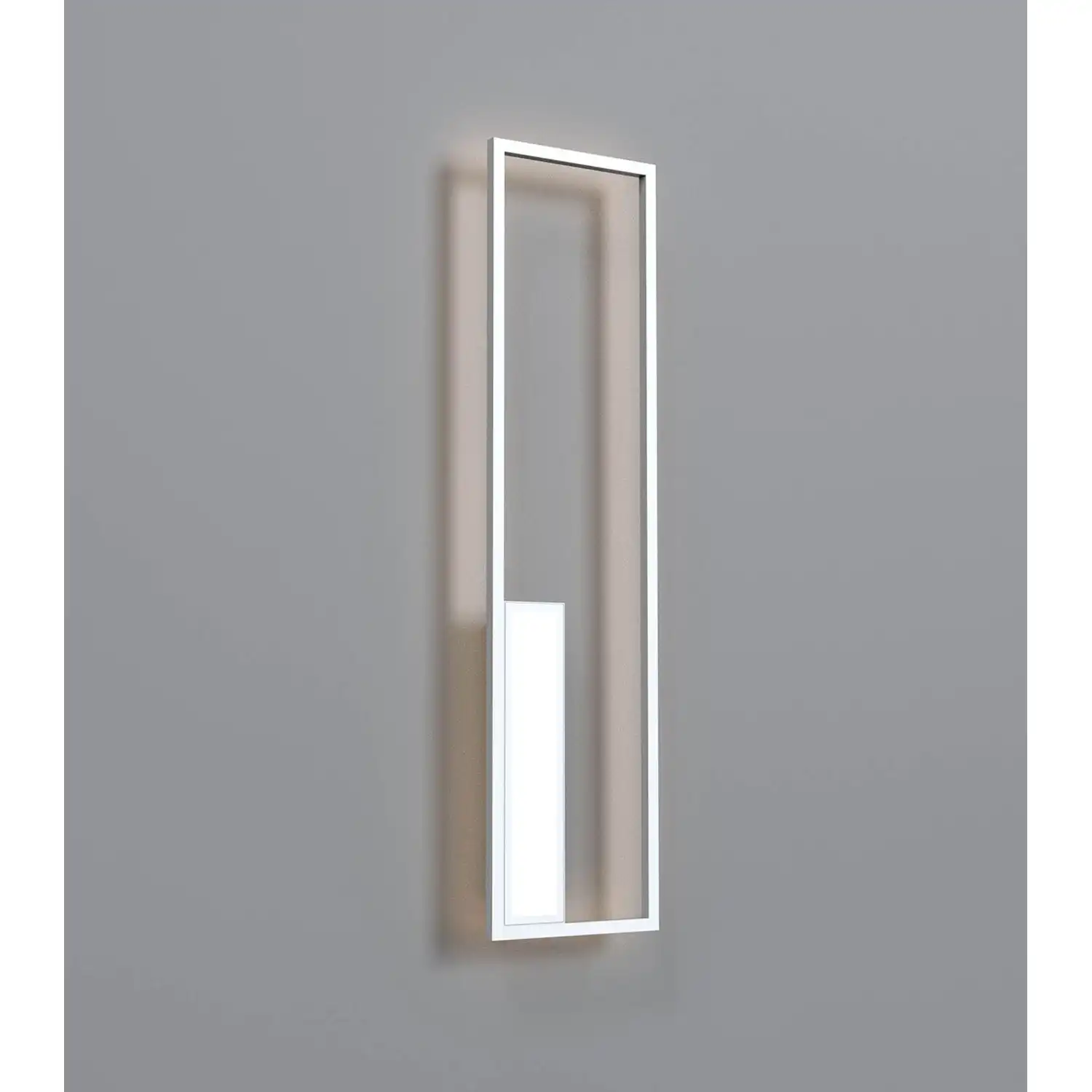 Boutique Rectangle Wall Lamp, 50W LED, 3000K, 2740lm, White, 3yrs Warranty