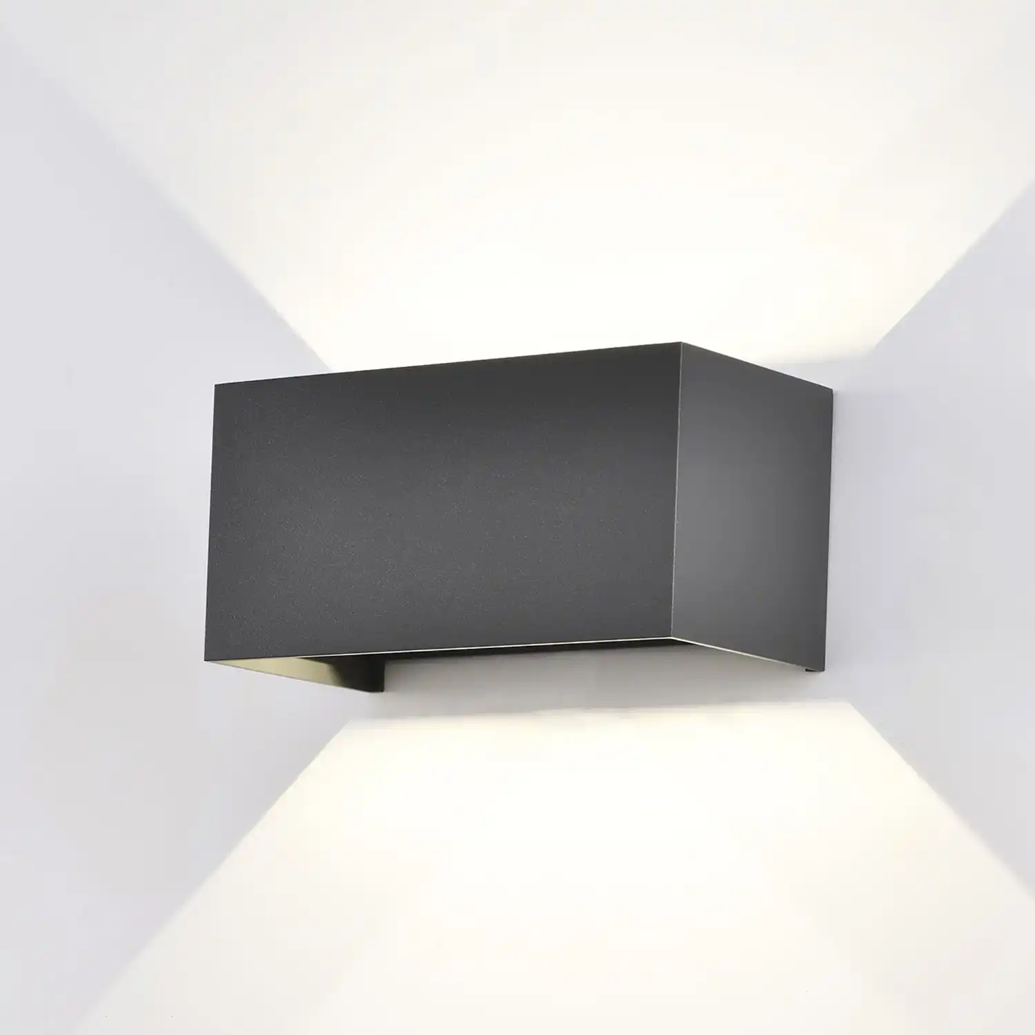 Davos Rectangle Wall Lamp, 4 x 6W LED, 3000K, 2200lm, IP54, Anthracite, 3yrs Warranty