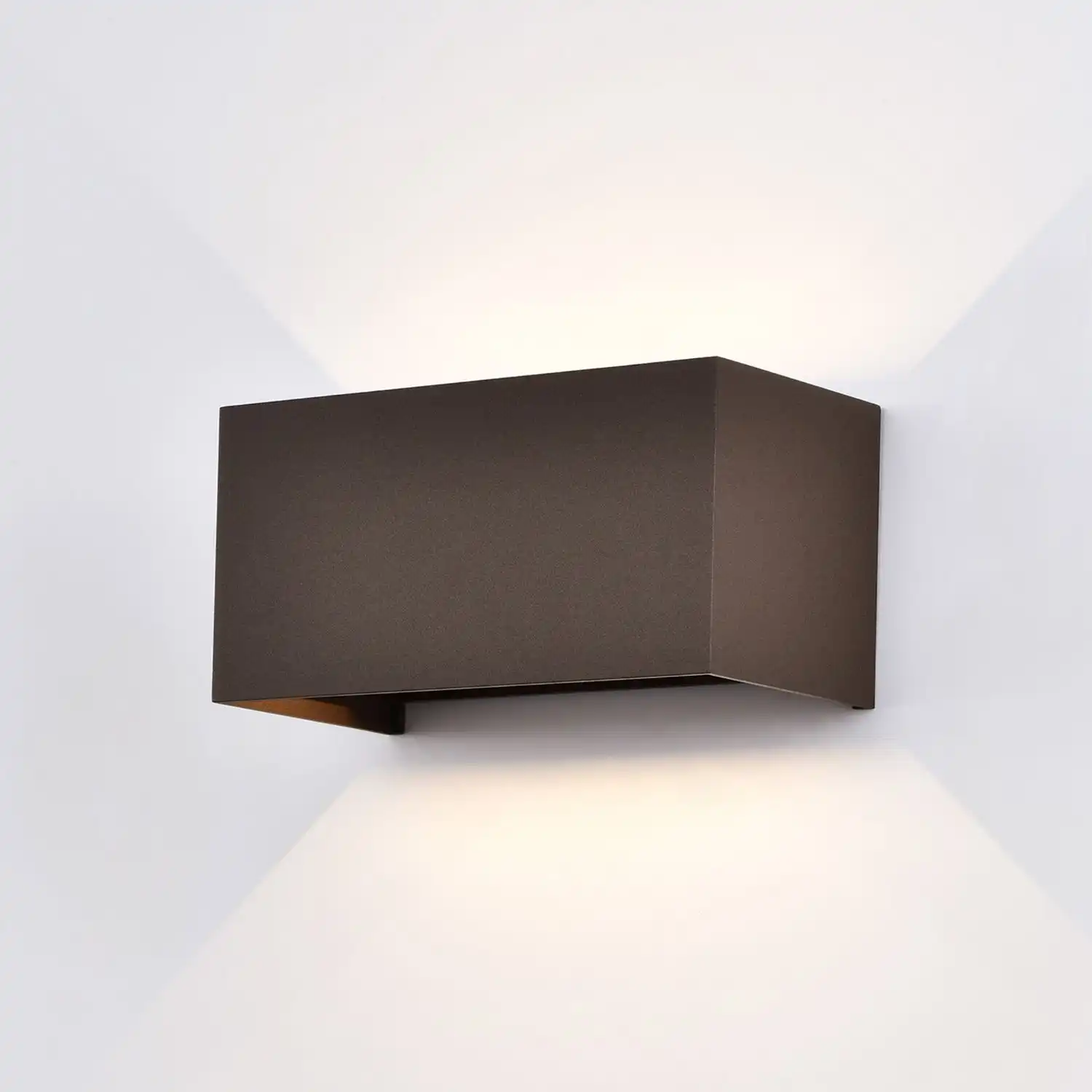 Davos Rectangle Wall Lamp, 4 x 6W LED, 4000K, 2200lm, IP54, Rust Brown, 3yrs Warranty