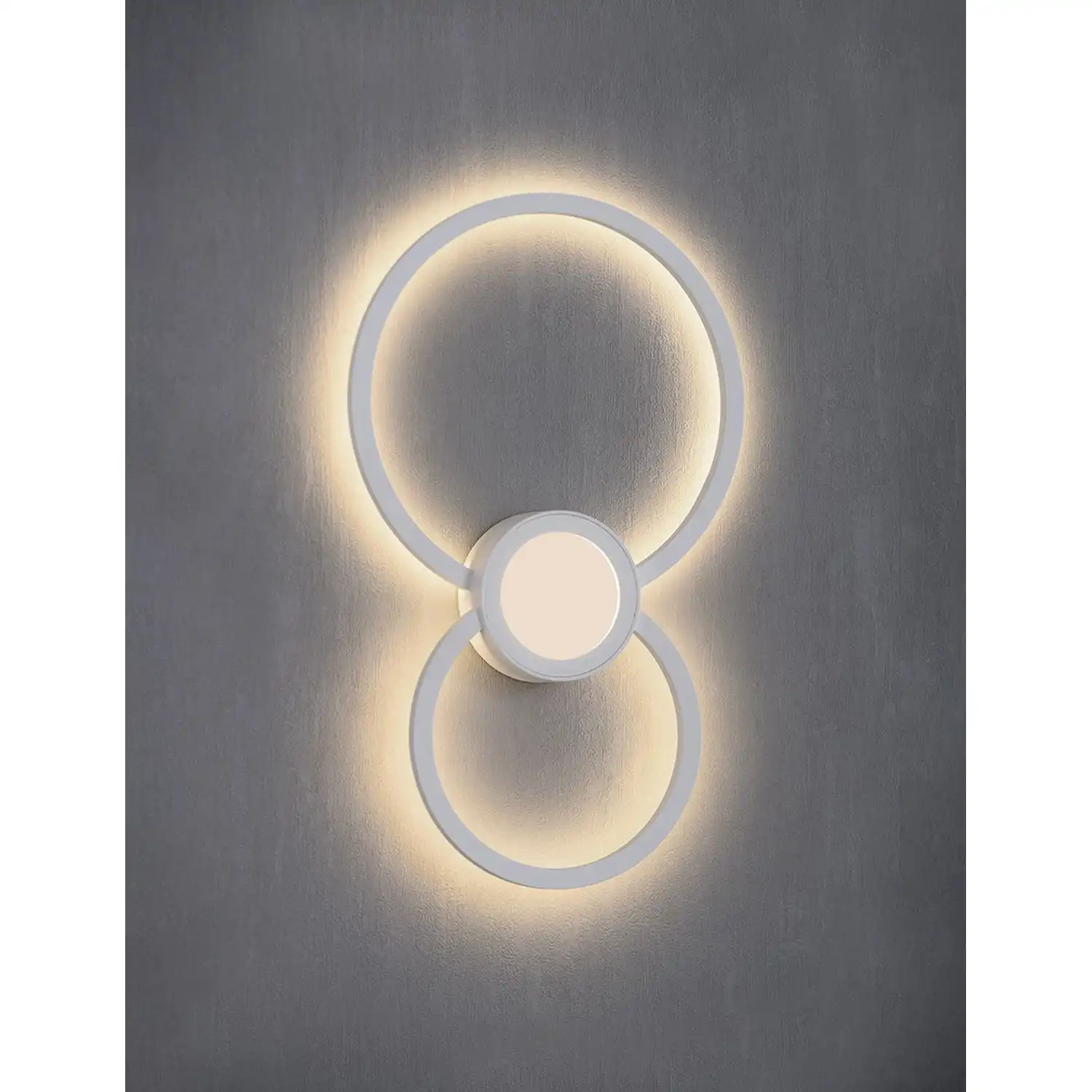 Mural Wall Lamp Circles, Dimmable, 24W, 3000K, 1440lm, White, 3yrs Warranty