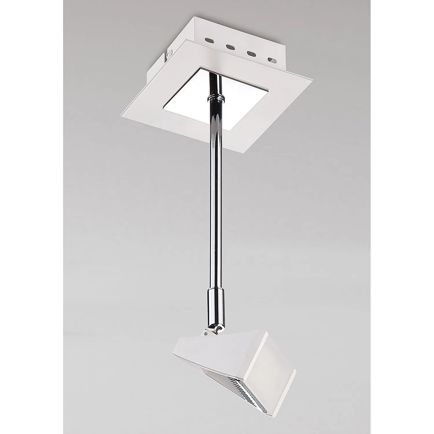 Filippo Telescopic Spot Light 1 Light 5W 3000K, 450lm, Matt White Polished Chrome, 3yrs Warranty