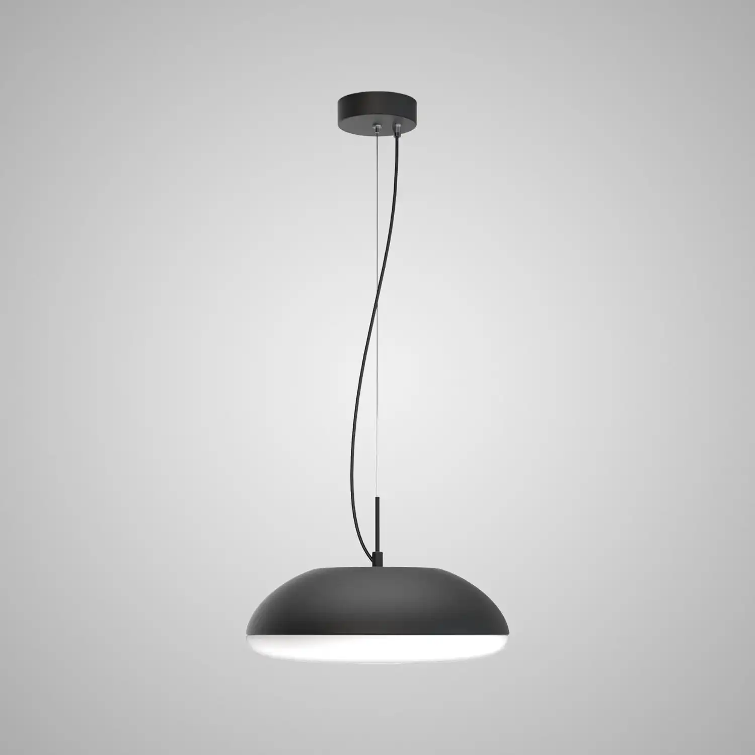 Kazz Pendant 38cm Round, 4 x E27 (Max 20W LED), Black