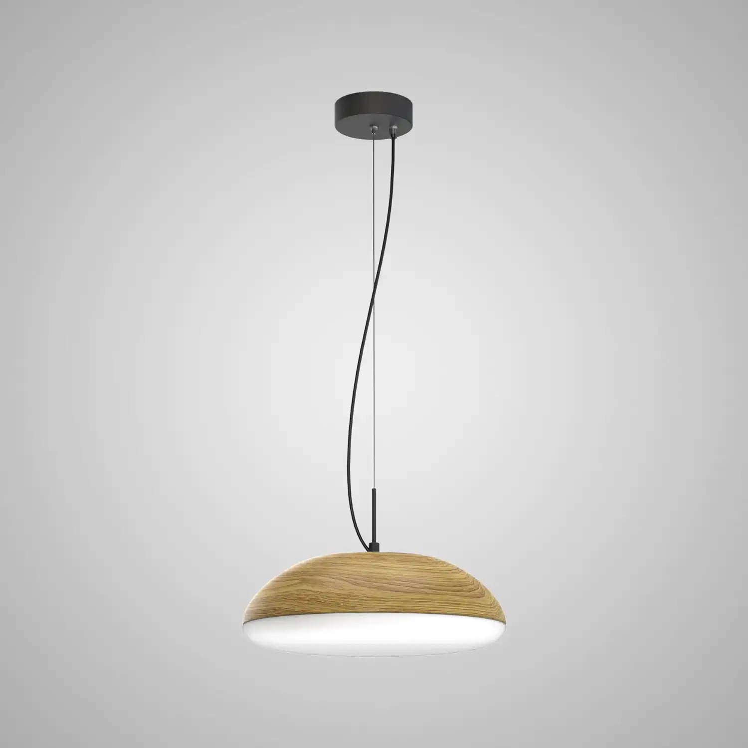 Kazz Pendant 38cm Round, 4 x E27 (Max 20W LED), Wood