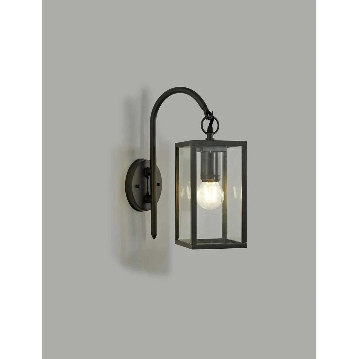 Hounslow Downward Wall Lamp, 1 x E27, IP54, Graphite Black, 2yrs Warranty
