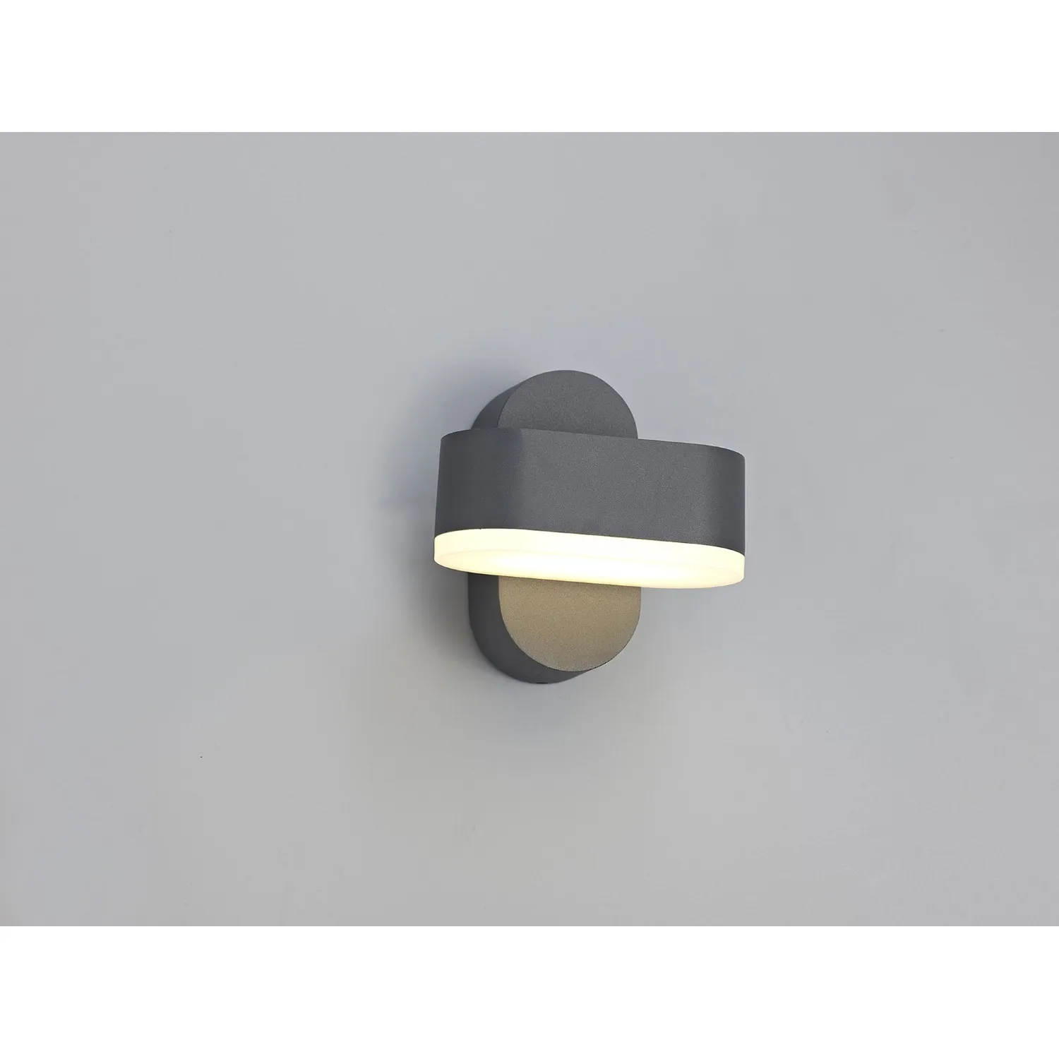 South Bank 1 Light Adjustable Wall Lamp, 1 x 6W LED, 3000K, 400lm, IP54, Anthracite, 3yrs Warranty
