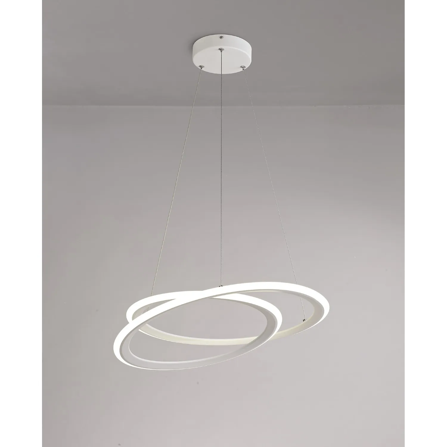 Uxbridge Pendant, 1 x 40W LED, 4000K, 2996lm, 3 Step Dimming, Sand White, 3yrs Warranty