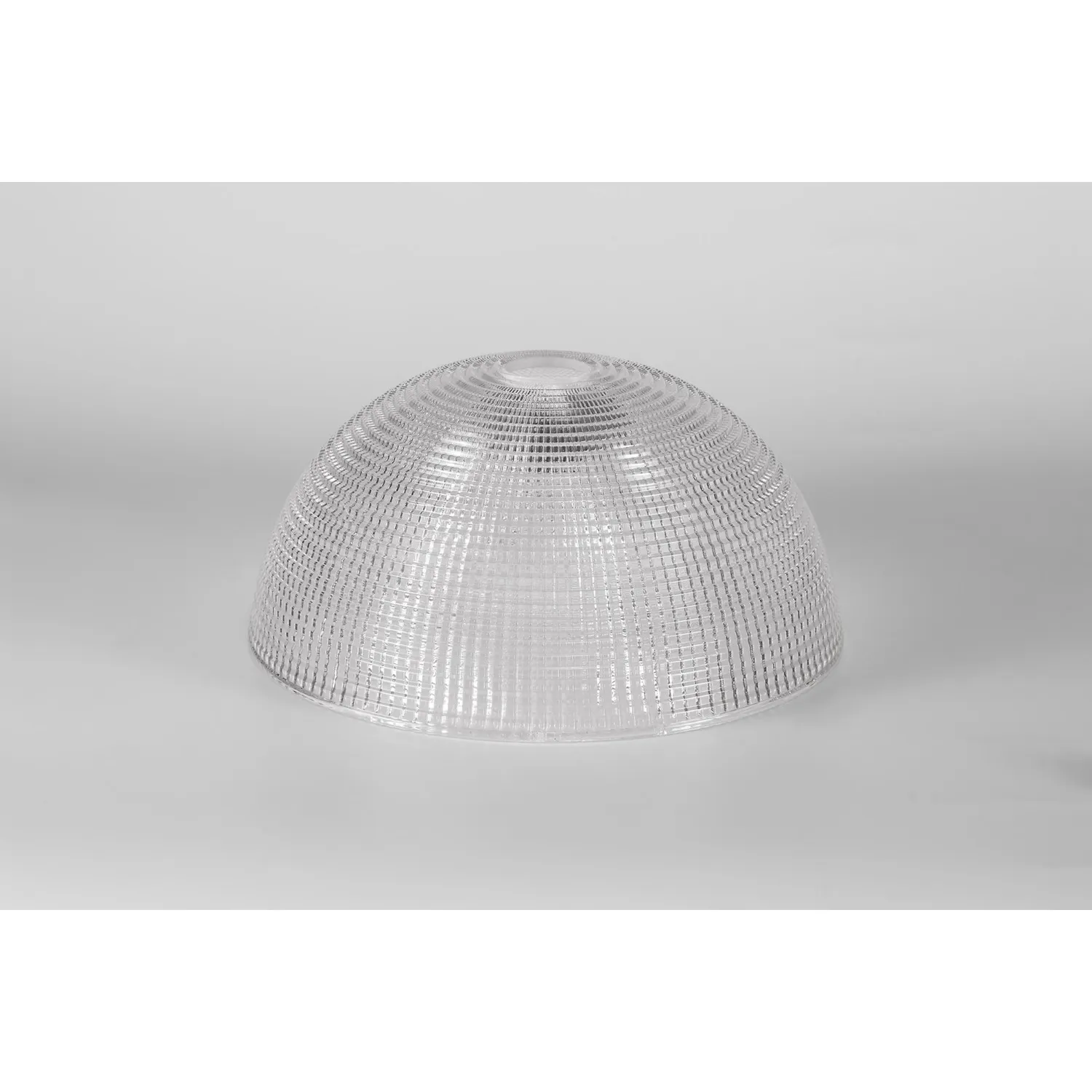 Sandy Round 30cm Prismatic Effect Clear Glass (O), Lampshade