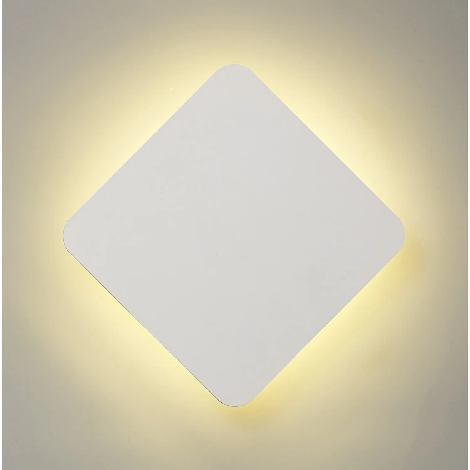 Edgware Magnetic Base Wall Lamp, 12W LED 3000K 498lm, 20 19cm Diamond Centre, Sand White Acrylic Frosted Diffuser