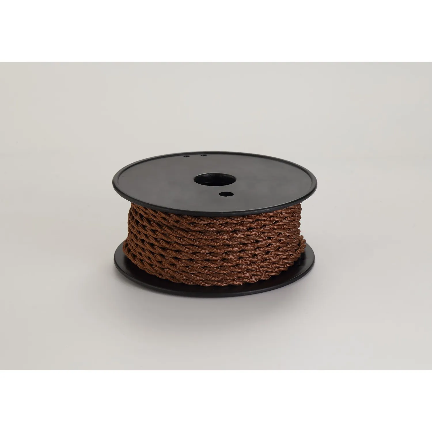 Knightsbridge 25m Roll Red Brown Braided Twisted 2 Core 0.75mm Cable VDE Approved