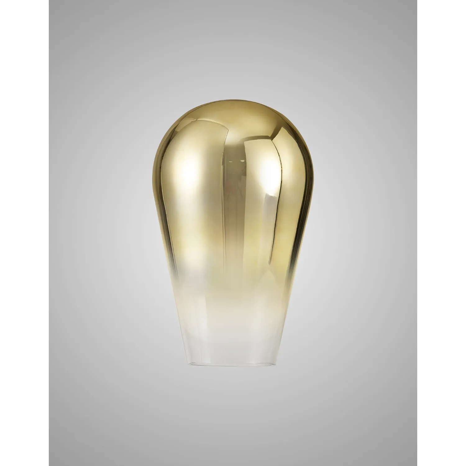 Epsom 23cm Pear Shaped Glass (E), Gold Fade Clear
