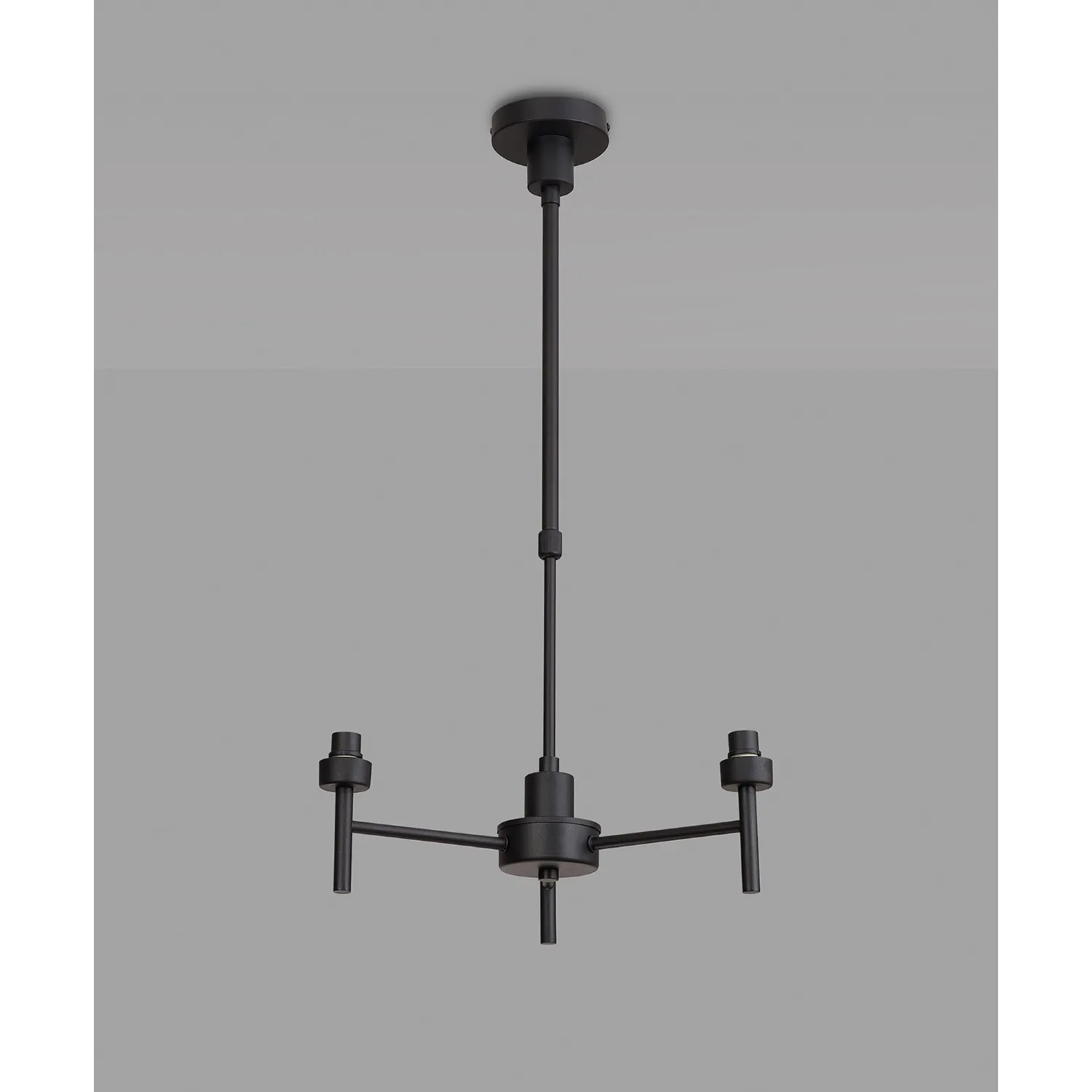 Abingdon Satin Black 3 Light G9 Universal Telescopic Light, Suitable For A Vast Selection Of Glass Shades